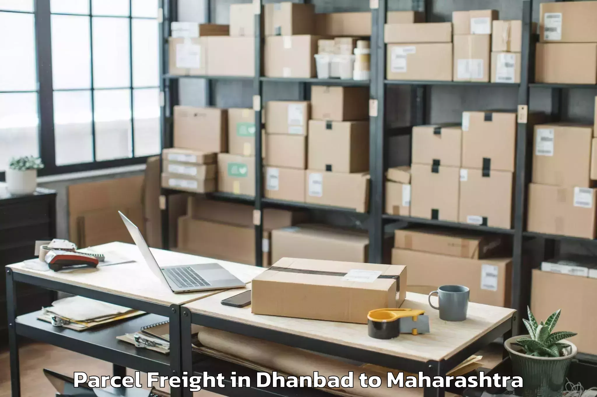 Easy Dhanbad to Baramati Parcel Freight Booking